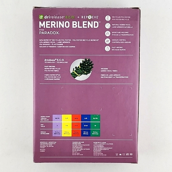 PARADOX Women's Black Merino Blend Legging Performance BaseLayer Drirelease Sz L - Picture 5 of 9